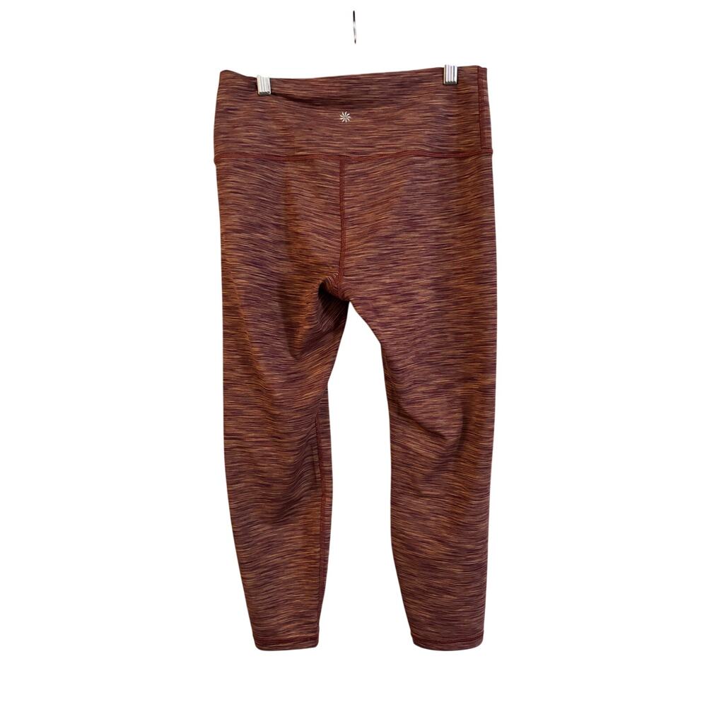 Athleta Transcend Textured 7/8 Leggings Size 1X Tights Orange NWOT - Picture 2 of 5
